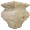 Highland Manor Wood Products Square Crenshaw Bun Foot - 4 1/2" Tall x 3 3/8" Wide (Maple) (Set of 4) view 2