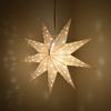 9 Pointed White Paper Star Light with 12 Foot Power Cord Included view 4
