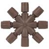Vickerman Single Mold LED Set Brown Coaxial 8-Way Splitter, 2/Bag, CSA/us Listed view 1