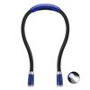 Betensh Rechargeable LED Book Light, Neck Hug Light Reading Lamp Relaxed Reading in Bed, 3 Brightness Levels, 2 Flexible Soft Silicone Arms Comfortable Wear. Perfect for Bookworms & Crafts, Blue view 1