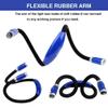 Betensh Rechargeable LED Book Light, Neck Hug Light Reading Lamp Relaxed Reading in Bed, 3 Brightness Levels, 2 Flexible Soft Silicone Arms Comfortable Wear. Perfect for Bookworms & Crafts, Blue view 3