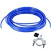 Drain Saddle Valve with 1/4 inch Quick Connect for Under-sink Reverse Osmosis (RO) Systems, 6 feets 1/4 inch Tubing Hose Pipe for RO Water Filter System (blue pipe 2Meter) view 1