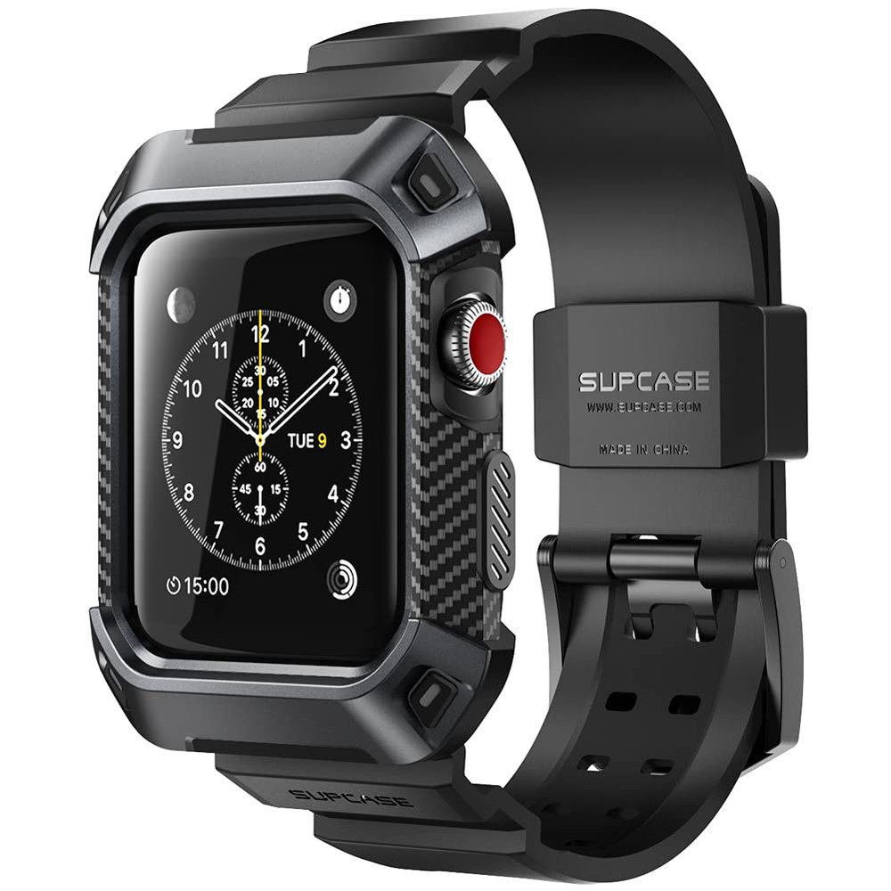 SUPCASE for Apple Watch 3/2/1 Case with Band 42mm, Black