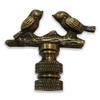 Birds on Tree Branch 1.63" Lamp Finial for Lamp Shade, Antique Brass, Set of 2 view 2