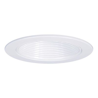 Halo 4013WB Recessed Self-Flanged White Trim with White Baffle, 4"