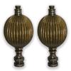 Royal Designs Balloon Shaped 3" Lamp Finial for Lamp Shade, Antique Brass - Set of 2 view 1
