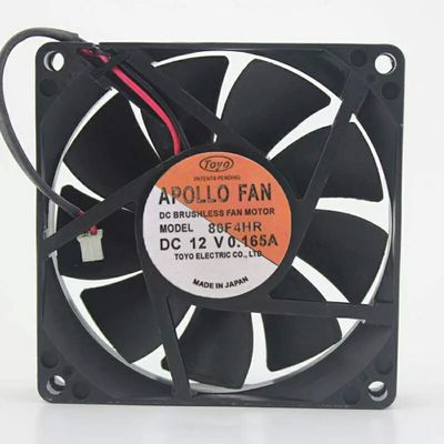 For TOYO APOLLO FAN 80F4HR DC12V 0.165A 8 cm slim cooling fan
