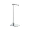 Gatco 1443C Modern Square Base Toilet Paper Holder Stand with Storage, Chrome, 21.13"H view 1
