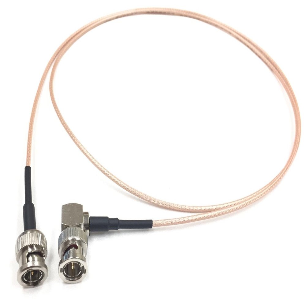 35 Foot BNC Right Angle Male to BNC Male RG179 75 Ohm Cable by Custom Cable Connection