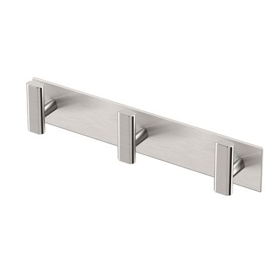 Gatco 1287SN Elevate 3 Hook Triple Robe Hook, Wall Mounted Hook for Bathroom Towels & Robes, 11 Inch W, Satin Nickel