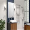 Gatco 1287SN Elevate 3 Hook Triple Robe Hook, Wall Mounted Hook for Bathroom Towels & Robes, 11 Inch W, Satin Nickel view 2