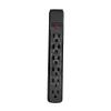ACL 15 Feet Surge Protector, Flat Rotating Plug, 6 Outlet, Black Horizontal Outlets, Plastic, Power Cord, 10 Pack view 3