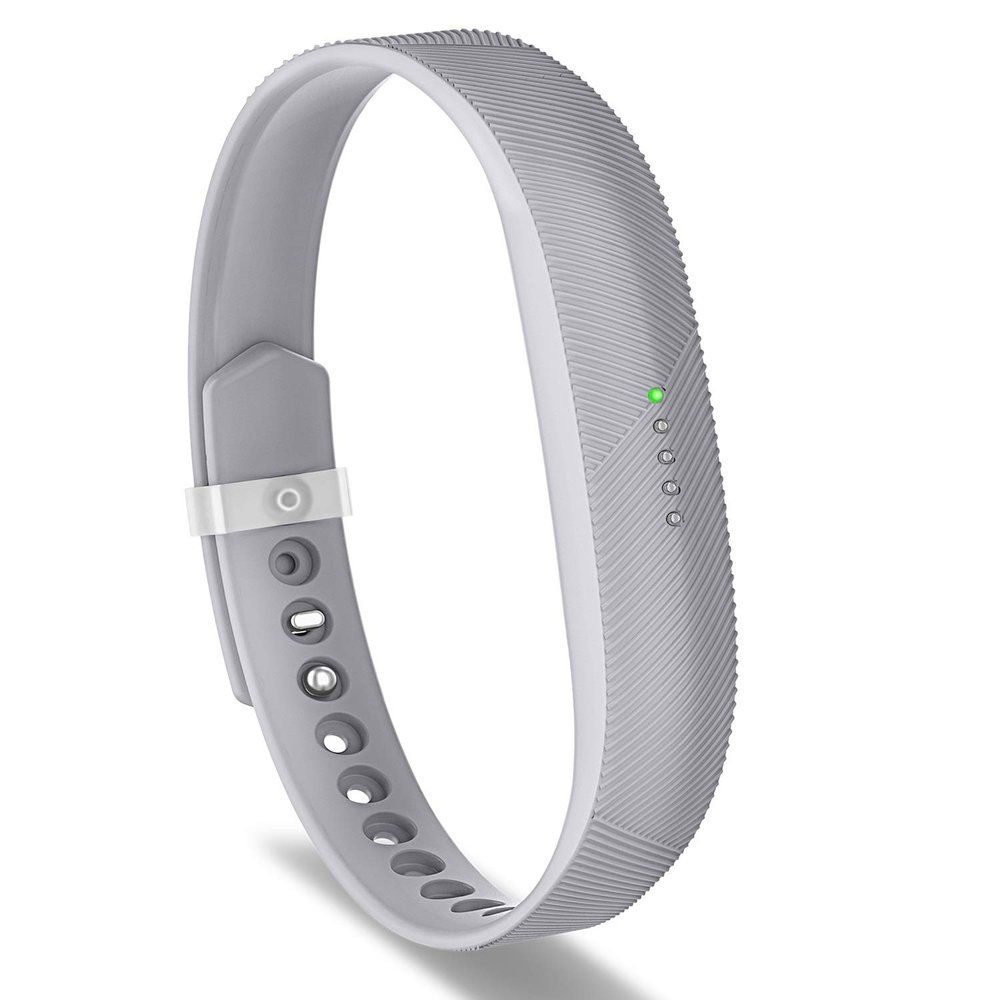 Greeninsync Compatible with Flex 2 Wristbands Fitbit, Replacement for Flex 2 Sport Soft Silicone Accessories Bands for Flex 2 Smart Watch w/Fastener Clasp for Women Girls Small Gray