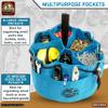 Graintex 18 Pockets Grab Bag Rip-stop Canvas Drawstring Closure, Small Part Organizer Pouch, Small Tools, Screws, Parts, Parachute Tool Bag for Efficient Storage - Royal Blue view 4