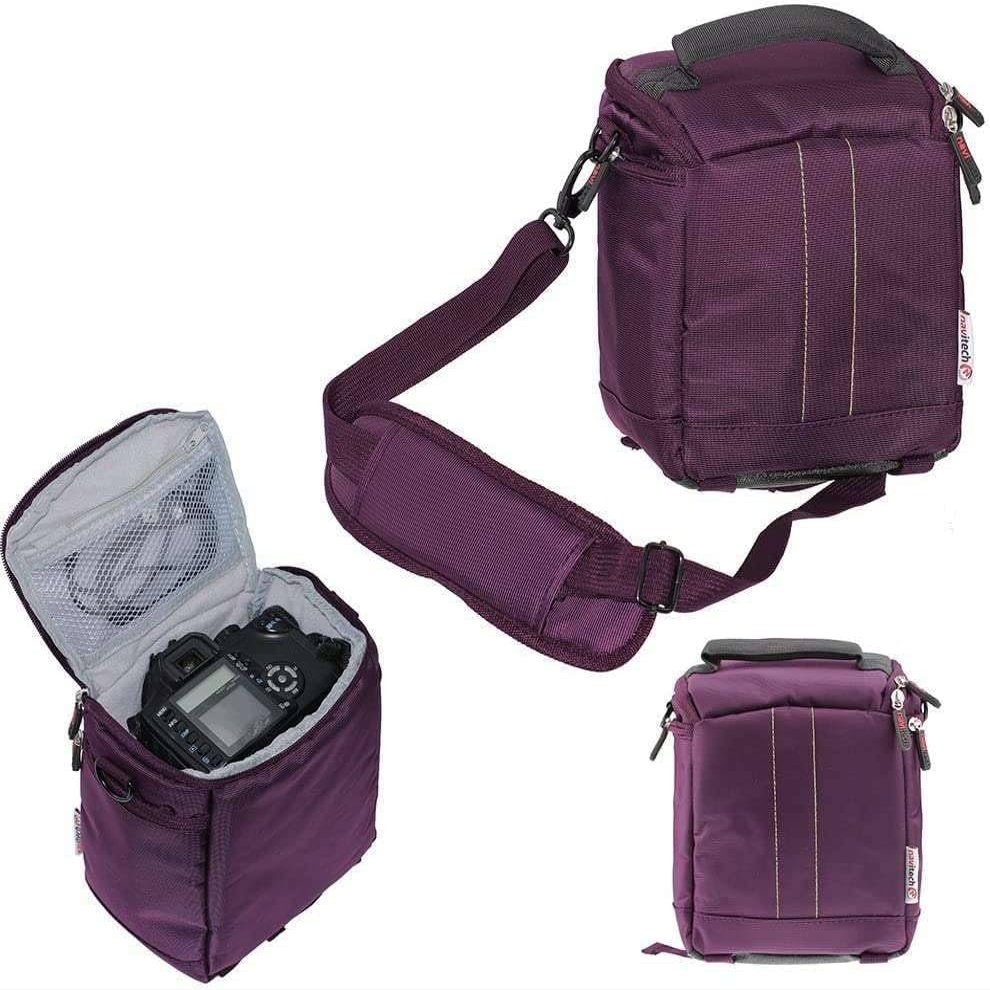 Navitech Purple Protective Portable Handheld Binocular Case and Travel Bag Compatible With USCAMEL Jumelles Militaires HD 10X50 Multi-Fonctions Avec Tlmtrie et Boussole