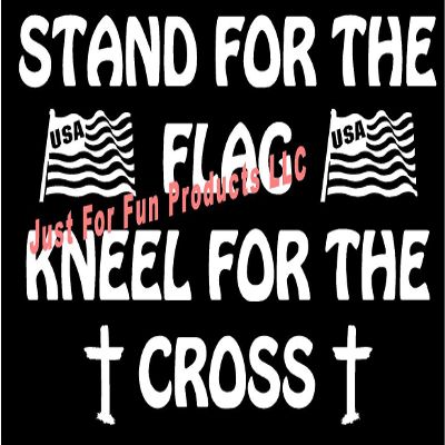 6.5 x 4.25" Stand for The Flag Kneel for The Cross Vinyl Die Cut Decal Bumper Sticker, Windows, Cars, Trucks, laptops, etc