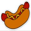 Hot Dog and Mustard High Quality Vinyl Decal Bumper Sticker 4 X 6 view 1