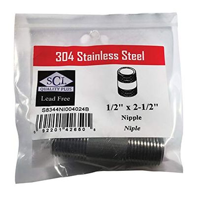 Smith Cooper Nipple SS 1/2 X 2.5