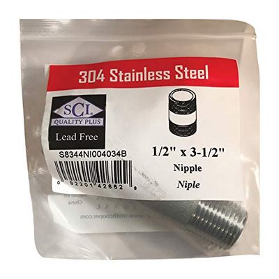 Smith-Cooper International Nipple SS 1/2" X 3.5