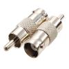 CablesOnline 2-Pack BNC Female to RCA Male 75ohm Coaxial Metal Adapter, AV-A01-2 view 1