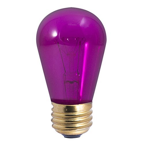 (PACK OF 200) 11W S14 SIGN TRANSPARENT PURPLE E26 130V LIGHT BULBS