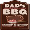 Dad's World Famous BBQ 3 Pack of Vinyl Decal Stickers | 3.3" X 5" | Indoor/Outdoor | Funny Decoration for Laptop, Car, Garage, Bedroom, Offices | SignMission view 1
