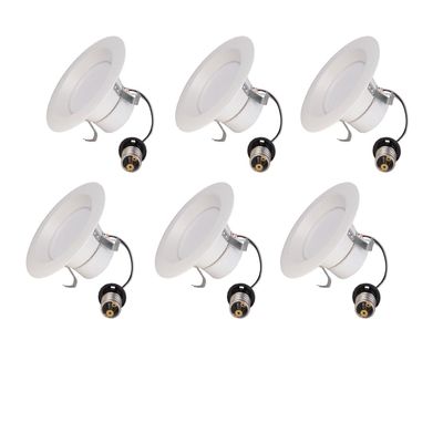 Polaris LED 5/6-inch LED Downlight 6-Pack 18 Watt Energy Efficient Dimmable Light Recessed Lighting Fixture Retrofit Kit 120W Equivalent Soft White LED 3000K Color 1080 lumens Energy Star Listed
