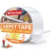 XFasten Double Sided Carpet Tape for Area Rugs, 4 Inch x 30 Yards Heavy Duty Anti Slip Rug Grip Tape, Works as Rug Gripper, Residue Free, Wood Safe, Easy Removal for Hardwood and Laminated Floors view 1