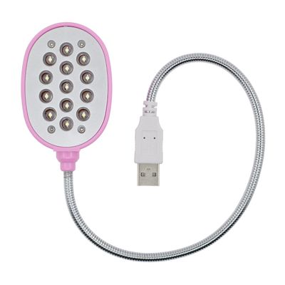BlueSea USB LED Lights, 13 Lights, Simple USB Lamp, Daylight Color, Pink