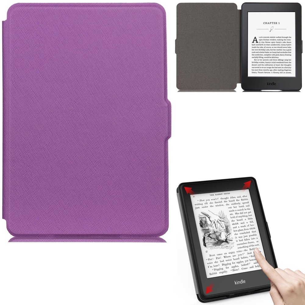 Artyond Case for Kindle Paperwhite, PU Leather Folio Card Slots Case with Auto Sleep/Wake Cover for Amazon Kindle Paperwhite 123 (Fits All 2012, 2013, 2015 and 2016 Versions), Purple