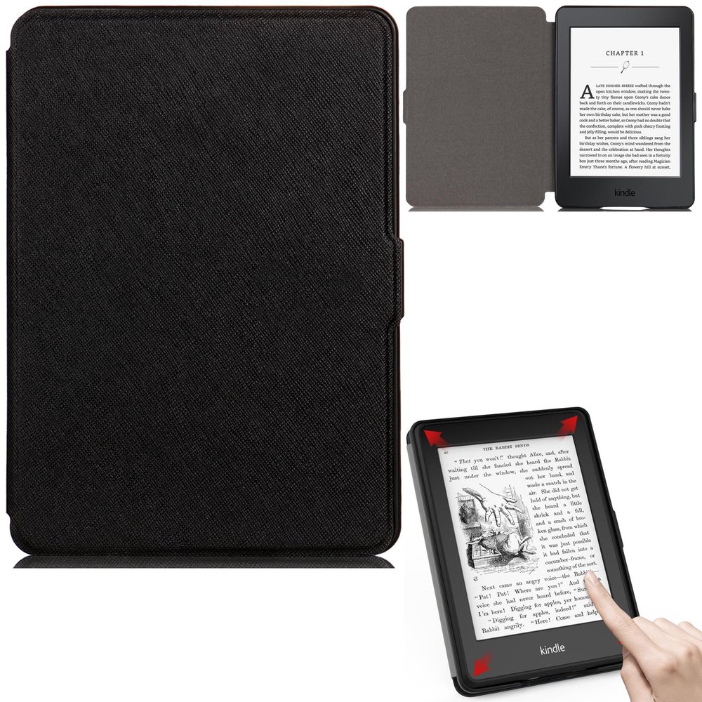 Artyond Case for Kindle Paperwhite 123, PU Leather Folio Card Slots Case with Auto Sleep/Wake Cover for 6" Amazon Kindle Paperwhite (Fits All 2012, 2013, 2015 and 2016 Versions), Black