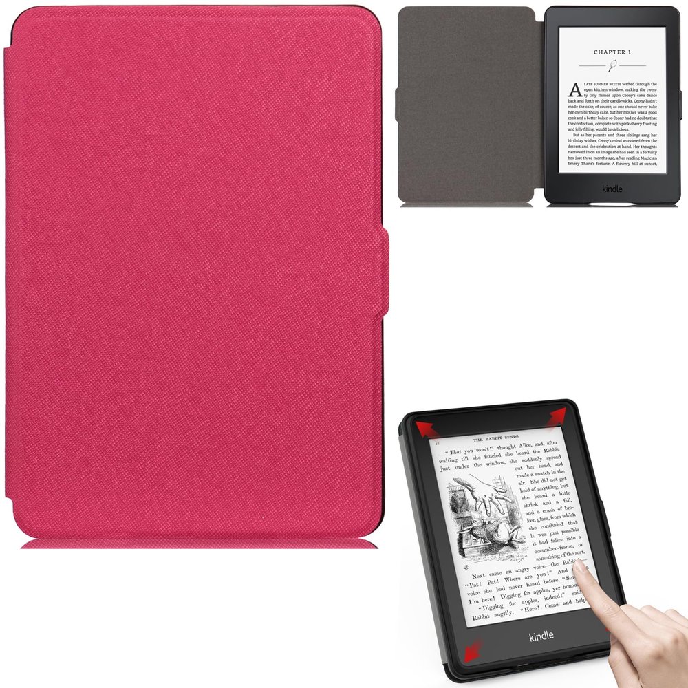 Artyond Case for Kindle Paperwhite, PU Leather Folio Card Slots Case with Auto Sleep/Wake Cover for Amazon Kindle Paperwhite 123 (Fits All 2012, 2013, 2015 and 2016 Versions), Rose