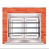 B942V Telescopic Bar with 3 Rungs 30 to 55 cm Black view 1