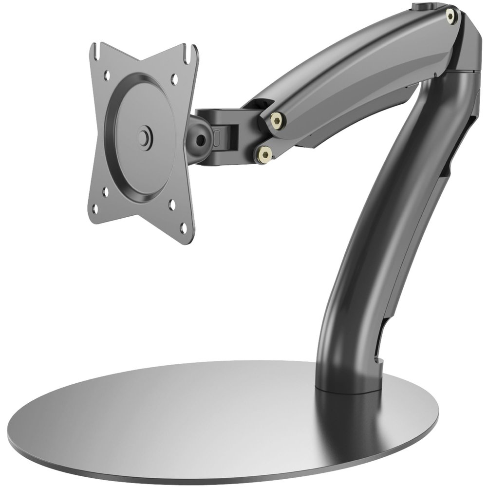 DIGITUS Monitor Mount - Stand & Gas Lift - 1 Monitor - Up to 27 Inches - Up to 1 x 6.5 kg - VESA 75 & 100 - Black