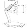 DIGITUS Monitor Mount - Stand & Gas Lift - 1 Monitor - Up to 27 Inches - Up to 1 x 6.5 kg - VESA 75 & 100 - Black view 3