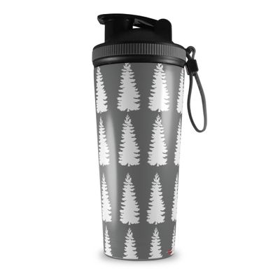 Skin Wrap Decal compatible with IceShaker 2nd Gen 26oz Winter Trees Gray (SHAKER NOT INCLUDED)