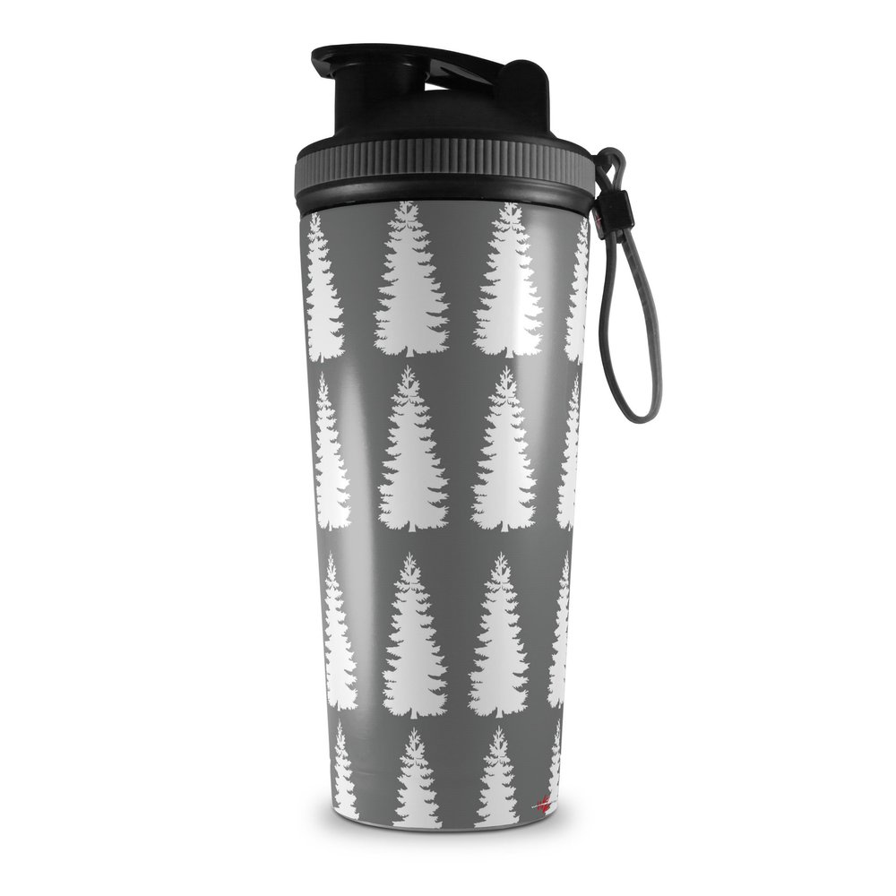 Skin Wrap Decal compatible with IceShaker 2nd Gen 26oz Winter Trees Gray (SHAKER NOT INCLUDED)
