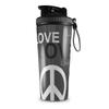 Skin Wrap Decal compatible with IceShaker 2nd Gen 26oz Love and Peace Gray (SHAKER NOT INCLUDED) view 1