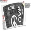 Skin Wrap Decal compatible with IceShaker 2nd Gen 26oz Love and Peace Gray (SHAKER NOT INCLUDED) view 3