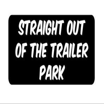 3 - Straight Out of The Trailer Park Funny Hard hat Helmet 3" x 1.25" Vinyl Decals Bumper Stickers