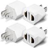Unidapt US Plug Adapter, European to USA Travel Plug Adapter, Europe to America, Mexico, Japan, Canada Power Outlet Adapters Wall Plugs, Type A 4-Pack White view 1