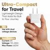 Unidapt US Plug Adapter, European to USA Travel Plug Adapter, Europe to America, Mexico, Japan, Canada Power Outlet Adapters Wall Plugs, Type A 4-Pack White view 3
