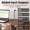 Unidapt US Plug Adapter, European to USA Travel Plug Adapter, Europe to America, Mexico, Japan, Canada Power Outlet Adapters Wall Plugs, Type A 4-Pack White view 4