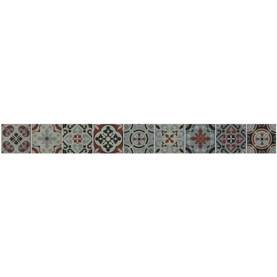 Plage Tile Sticker Cement Ceramic Tiles Ozzano, Vinyl, Brown, 10 x 100 x 10 cm