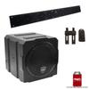 Wet Sounds Package - Black Stealth 10 Ultra HD Sound Bar w/Remote and AS-8 8" 350 Watt Powered Stealth Subwoofer view 2