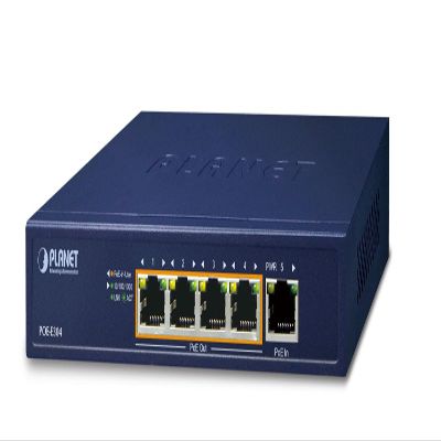 Planet 1-P 60W Ultra PoE to 4-P 802.3af/at Gigabit PoE Extende, POE-E304 (802.3af/at Gigabit PoE Extende r)