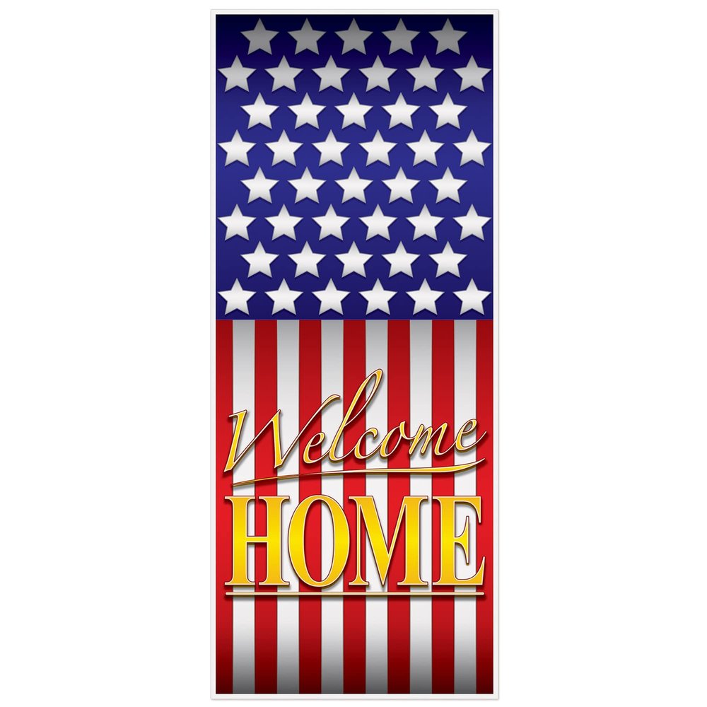 Beistle Welcome Home Plastic Door Cover- 1 pc