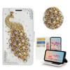 STENES Bling Phone Case Compatible with iPod Touch (6th Generation) Case - Stylish - 3D Handmade Bling Crystal Peacock Desgin Wallet Credit Card Slots Fold Media Stand Leather Cover - Bling view 1