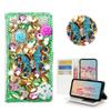 STENES Bling Phone Case Compatible with iPod Touch (6th Generation) Case - Stylish - 3D Handmade Bling Crystal Butterfly Rose Flowers Wallet Credit Card Slots Fold Media Stand Leather Cover - Green view 1