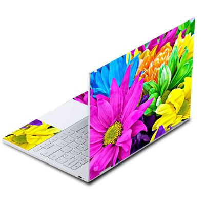 MightySkins Skin Compatible with Google Pixelbook - Colorful Flowers | Protective, Durable, and Unique Vinyl Decal wrap Cover | Easy to Apply, Remove, and Change Styles | Made in The USA